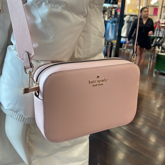 Kate Spade Madison Mini Camera Bag Crossbody Conch Pink nwt - Picture 8 of 10